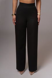 Black Status Belted Pants