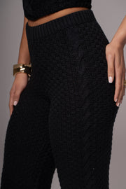 Black Madison Knit Pants