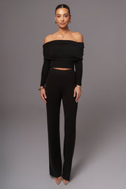 Black Alani Knit Pants