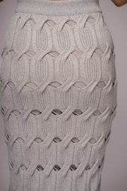 Heather Grey Morgan Knit Maxi Skirt