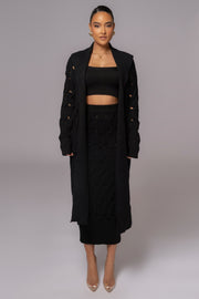 Black Morgan Knit Maxi Skirt