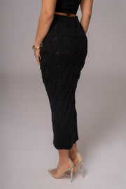 Black Morgan Knit Maxi Skirt