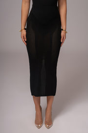 Black Jasmina Knit Skirt