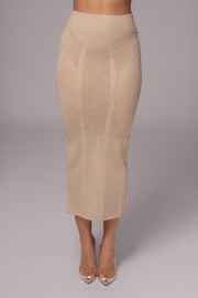 Taupe Jasmina Knit Skirt