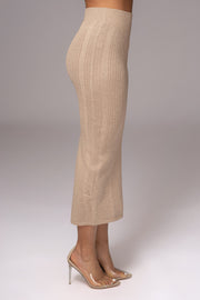 Taupe Jasmina Knit Skirt