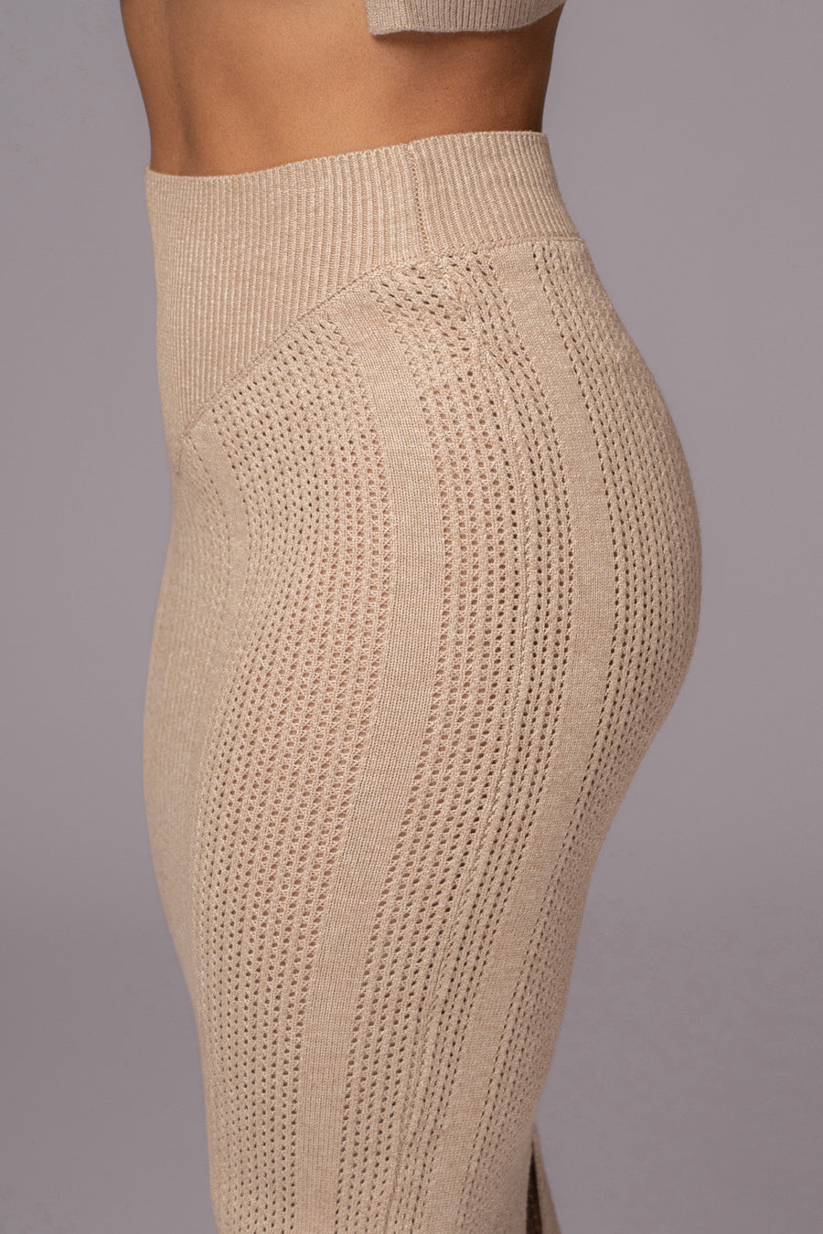 Taupe Jasmina Knit Skirt