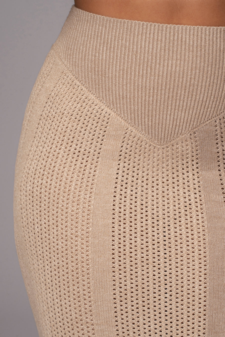 Taupe Jasmina Knit Skirt