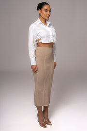 Taupe Jasmina Knit Skirt