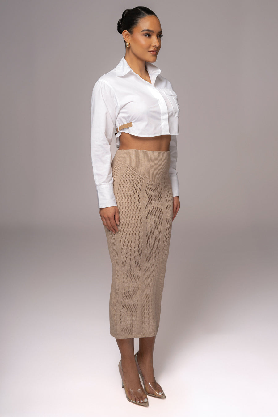 Taupe Jasmina Knit Skirt