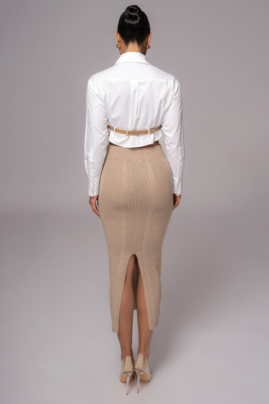 Taupe Jasmina Knit Skirt