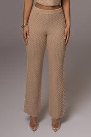 Beige Madison Knit Pants