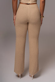 Beige Madison Knit Pants