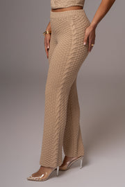 Beige Madison Knit Pants