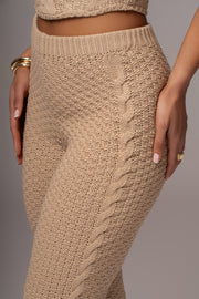 Beige Madison Knit Pants