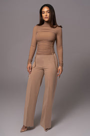 Tan Novena Woven Pants