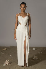 Ivory Las Olas Linen Skirt