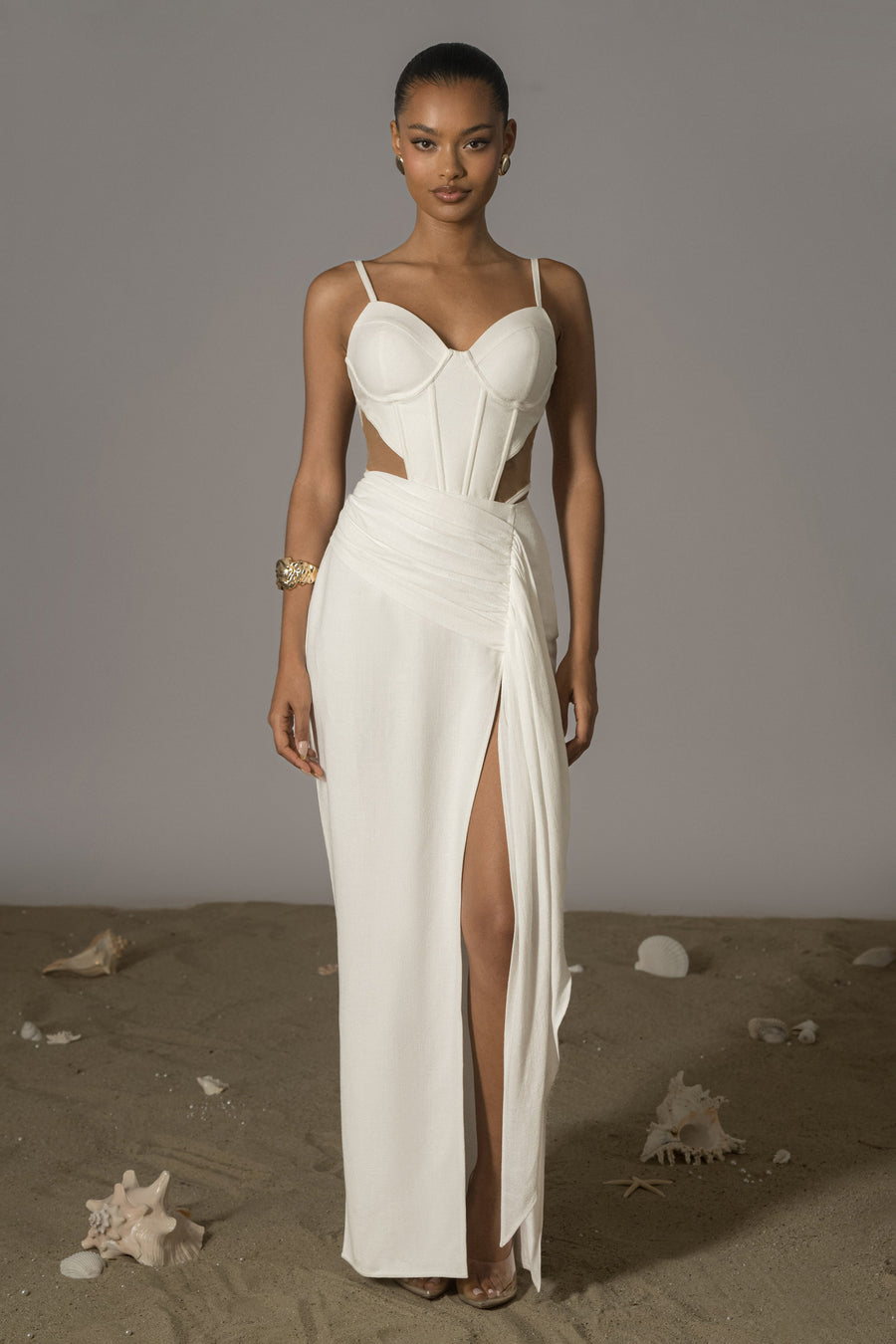 Ivory Las Olas Linen Skirt