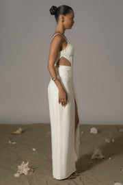 Ivory Las Olas Linen Skirt