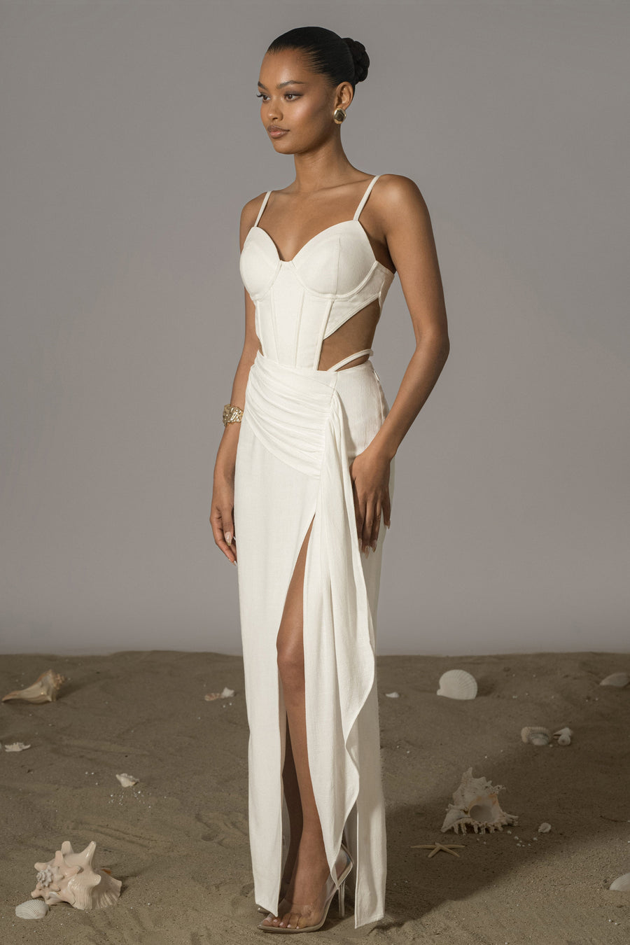Ivory Las Olas Linen Skirt