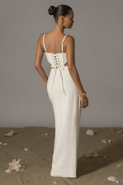 Ivory Las Olas Linen Skirt