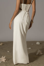Ivory Las Olas Linen Skirt