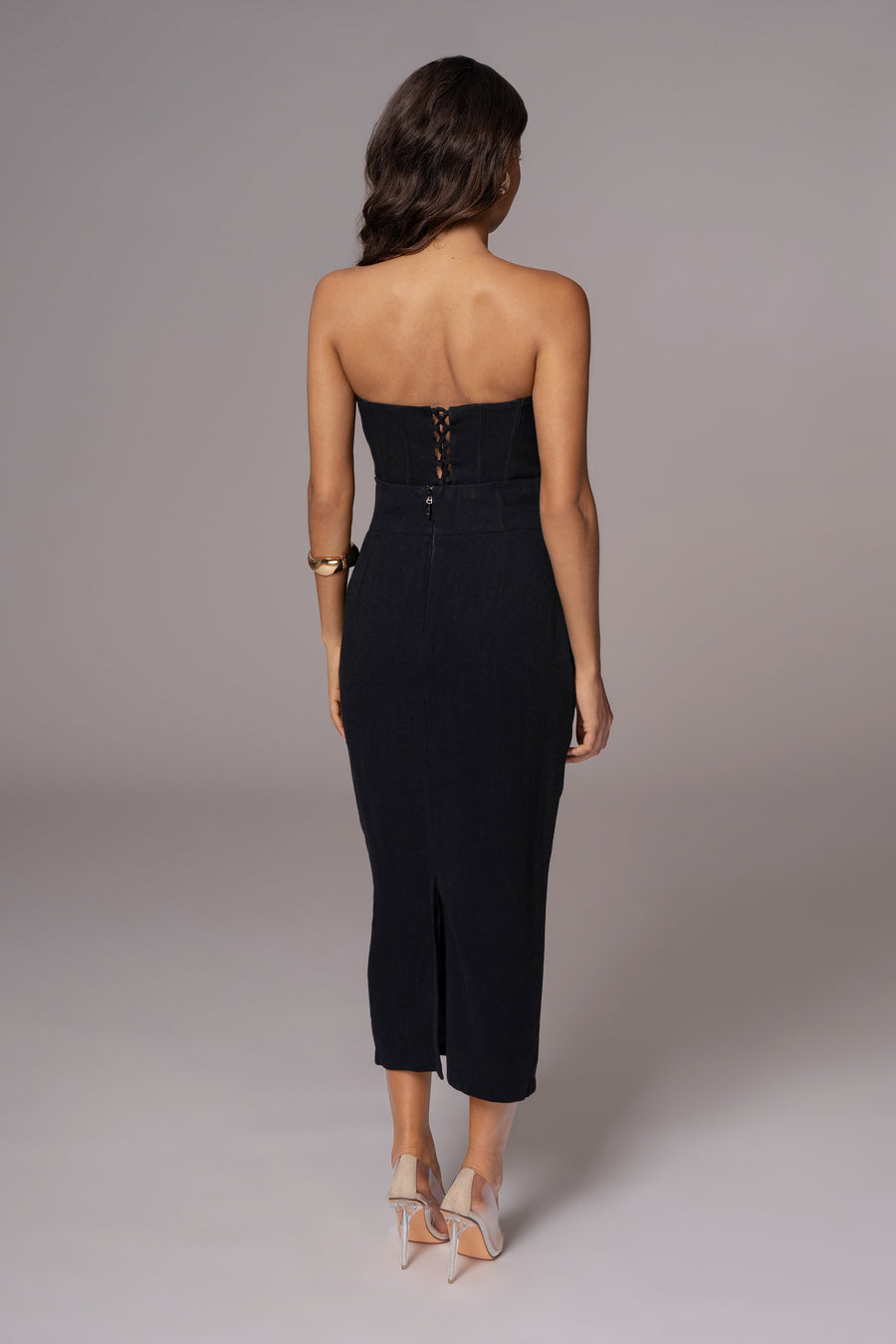 Black Coastland Linen Skirt