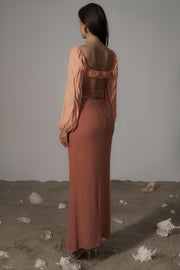 Terra Cotta Dreamland Linen Skirt