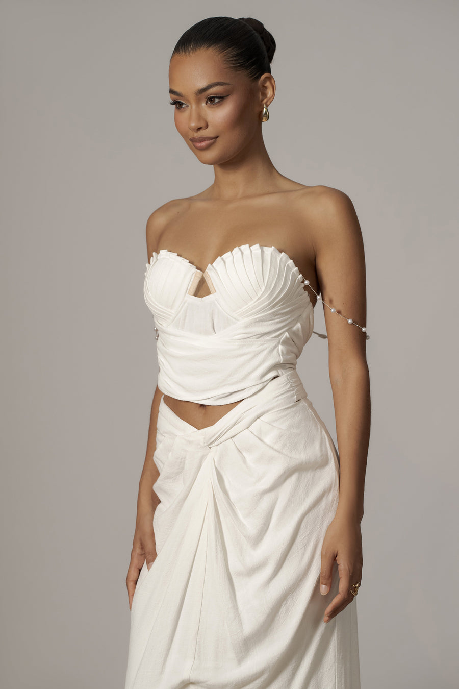 Ivory Dreamland Linen Skirt