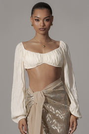 Gold Positano Printed Sarong Skirt