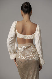 Gold Positano Printed Sarong Skirt