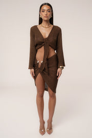 PRE-ORDER Bronze Luminous Metallic Skirt