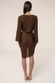PRE-ORDER Bronze Luminous Metallic Skirt