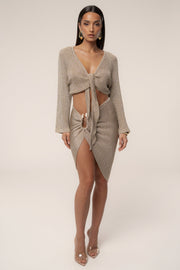 PRE-ORDER Gold Luminous Metallic Skirt