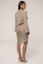 PRE-ORDER Gold Luminous Metallic Skirt