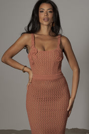 Terra Cotta Sea Depths Maxi Skirt