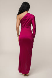 Berry Mira Drape Maxi Skirt