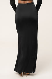 Black Ultra High Waist Maxi Skirt