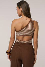 Brown Easy Fit Drawstring Pants