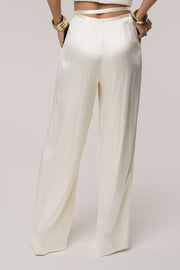 Champagne Deserae Satin Pants