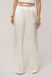 Champagne Deserae Satin Pants