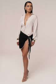 Black Tropic Shore Sarong