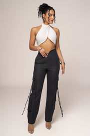 Black Better Half Linen Utility Pants