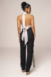 Black Better Half Linen Utility Pants