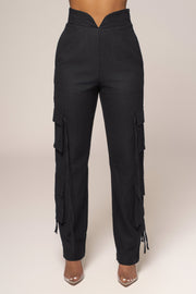 Black Better Half Linen Utility Pants
