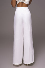 Off White Waverly Linen Trousers