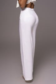 Off White Waverly Linen Trousers