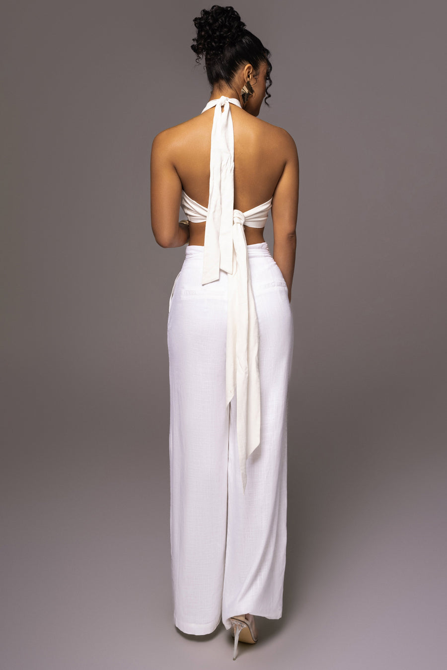 Off White Waverly Linen Trousers
