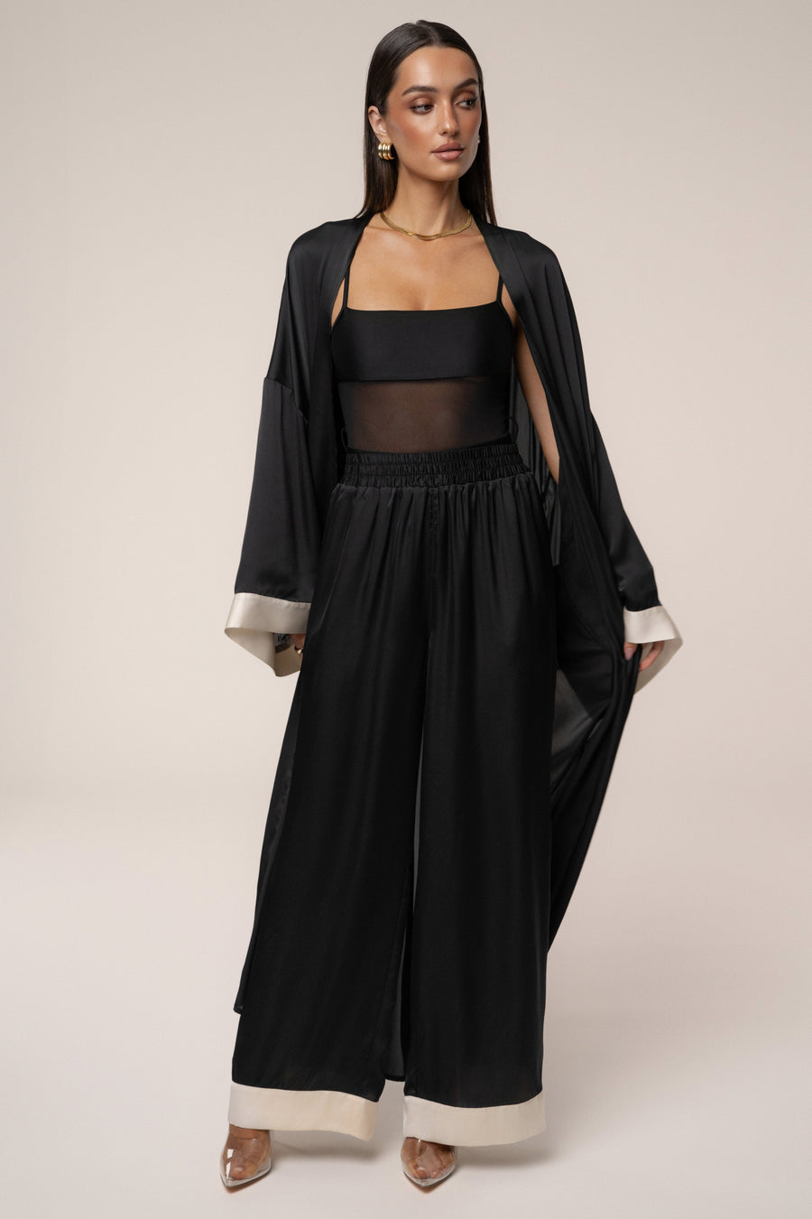 Black Jet Set Wide Leg Pants