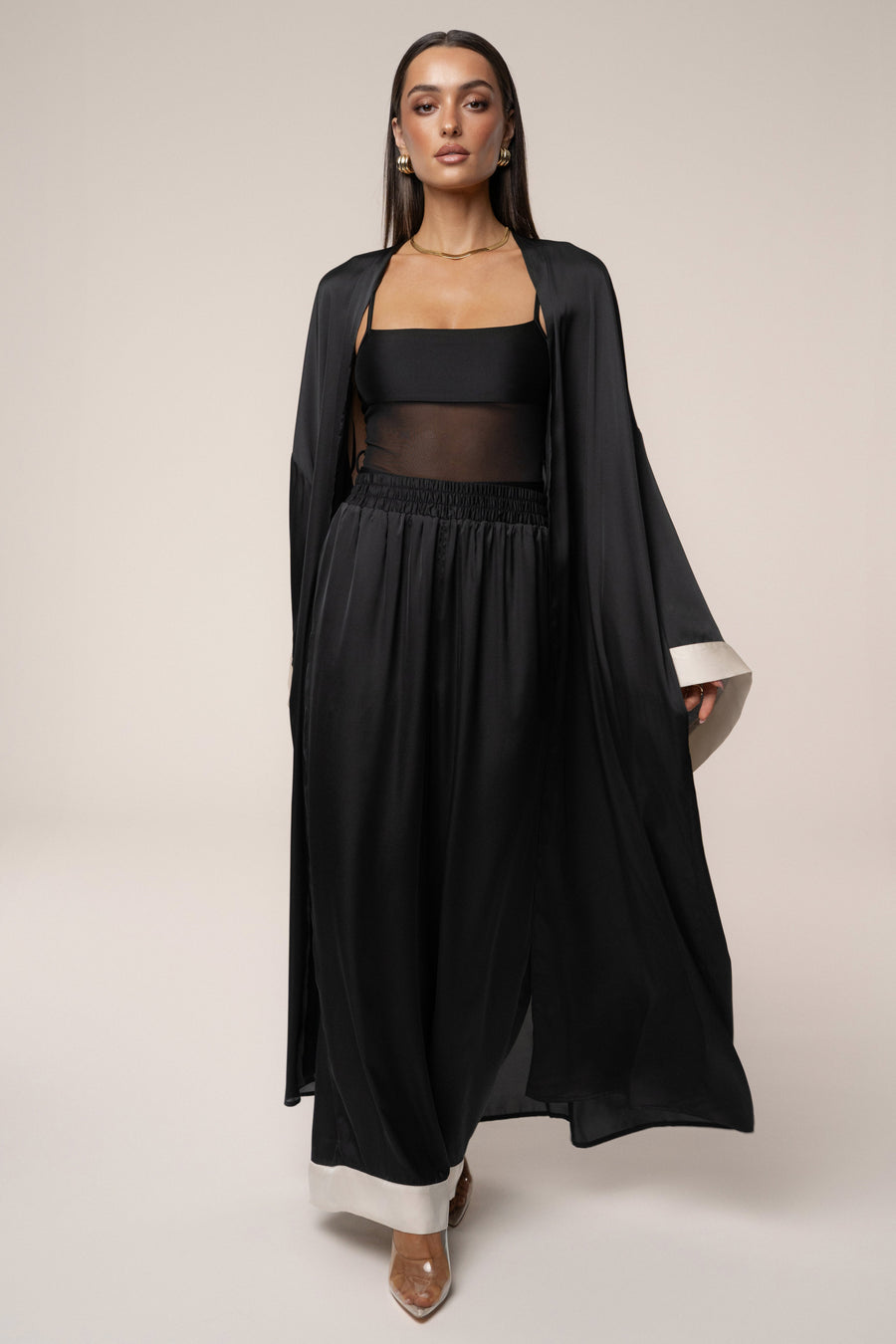Black Jet Set Wide Leg Pants