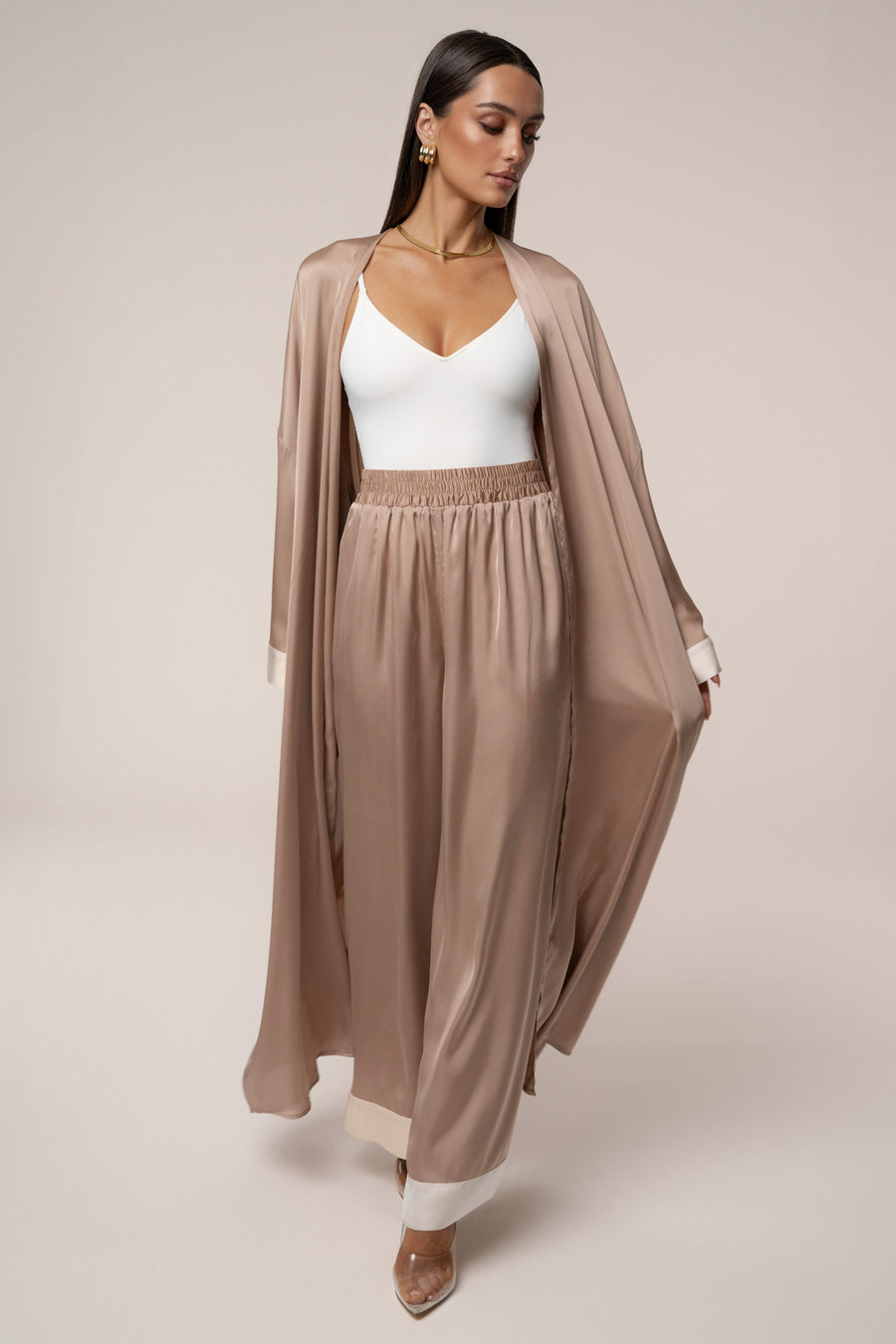 Mocha Jet Set Wide Leg Pants